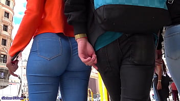long hair brunette big ass in jeans