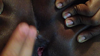 Ebony GF loves thick white fingers