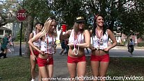 4 girls flashing on the streets of tampa for gasparilla